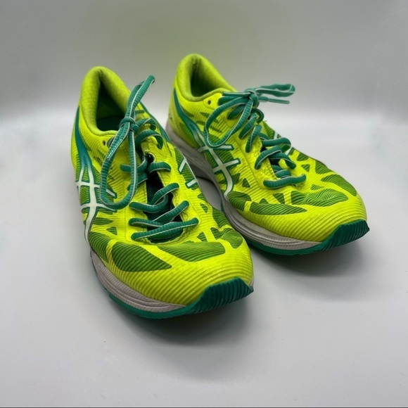 ASICS Gel DS Trainer 20 Neon Yellow & Green Running Sneakers - Picture 1 of 9